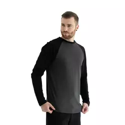 Мужская футболка с длинными рукавами Teamv Long Slive Темно-серая с черным
