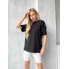 Женская футболка Оверсайз Cotton Teamv Черная